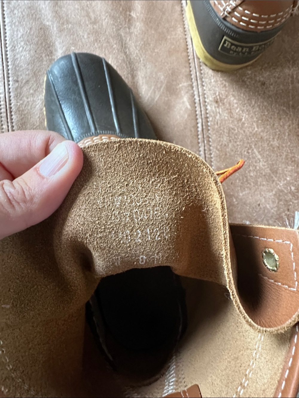 L.L. Bean Brown and Black Leather Duck Boots - Picture 4 of 6